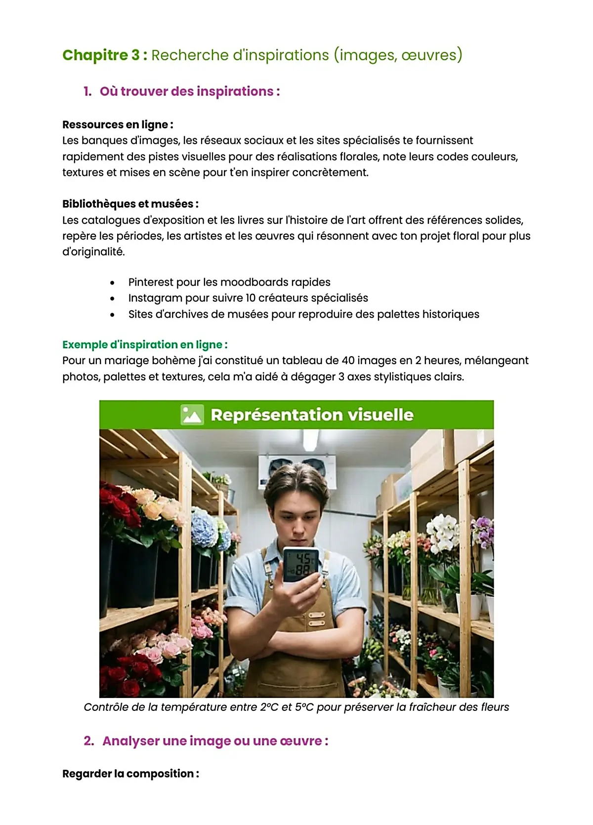 Example Fiche de Révision BP Fleuriste